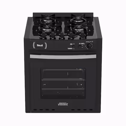 Fogão de Embutir 4 Bocas Venax Gaudi Platinum Vitreo Cor Preto Gás GLP