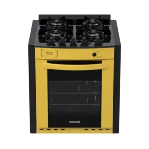 Fogão de Embutir 4 Bocas Venax Gaudi Prisma Vitreo BL Cor Amarelo Gás GLP Fogão de Embutir 4 Bocas Venax Gaudi Prisma Vitreo BL Cor Amarelo Gás GLP
