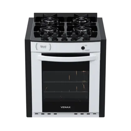 Fogão de Embutir 4 Bocas Venax Gaudi Prisma Vitreo BL Cor Branco Gás GLP
