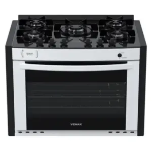 Fogão de Embutir 5 Bocas Venax Gaudi Prisma Vitreo BL Branco Gás GLP Fogão de Embutir 5 Bocas Venax Gaudi Prisma Vitreo BL Branco Gás GLP