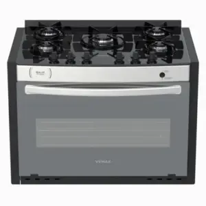 Fogão de Embutir 5 Bocas Venax Gaudi Prisma Vitreo EL Inox Gás GLP Fogão de Embutir 5 Bocas Venax Gaudi Prisma Vitreo EL Inox Gás GLP