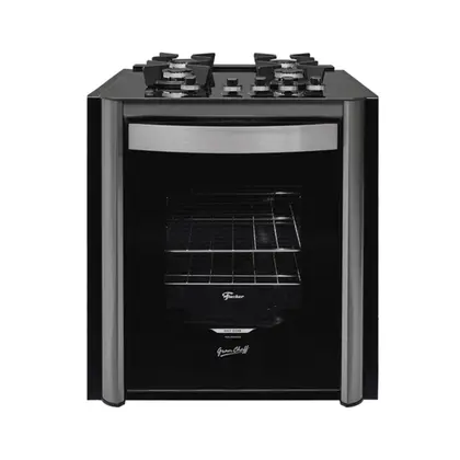 Fogão de Embutir 4 Bocas Fischer Gran Cheff Mesa de Vidro com Grill