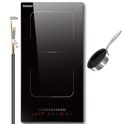 Cooktop de Indução Karinear 2 Queimadores 12 polegadas Preto 3500W 220V