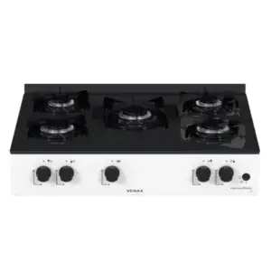 Fogão de Mesa 5 Bocas Venax Grand Petit Line Branco Gás GLP Fogão de Mesa 5 Bocas Venax Grand Petit Line Branco Gás GLP