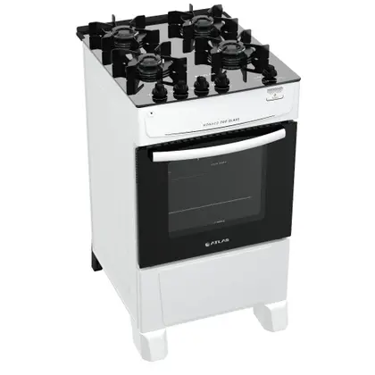 Fogão de Piso 4 Bocas Atlas Monaco Top Glass Acendimento Automático