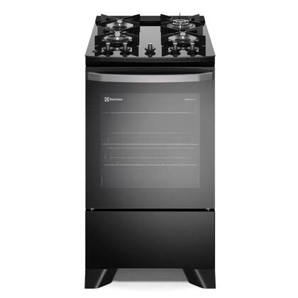 Fogão de Piso 4 Bocas Electrolux Experience com VaporBake Cor Preto Bivolt FE4GP