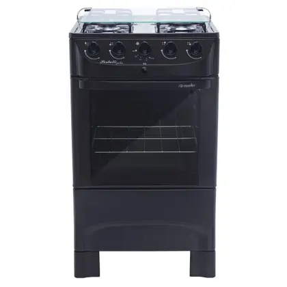 Fogão de Piso 4 Bocas Mueller Pertutti Plus Cor Preto Bivolt