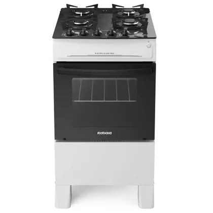 Fogão de Piso 4 Bocas Itatiaia Electra Glass New Cor Branco