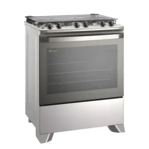 Fogão de Piso 5 Bocas Electrolux Efficient Automático com Mesa Inox e Forno 108,9L FE5IC