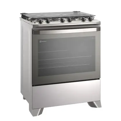 Fogão de Piso 5 Bocas Electrolux Efficient Automático com Mesa Inox e Forno 108,9L FE5IC