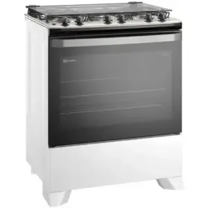 Fogão de Piso 5 Bocas Electrolux Efficient Automático com Mesa de Inox e Tripla Chama