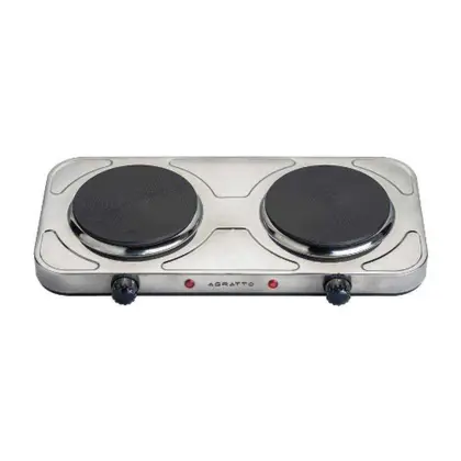 Fogão Elétrico de Mesa Agratto 2 Bocas Inox 220V FM-02