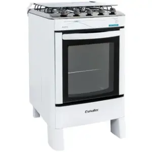 Fogão de Piso 4 Bocas Esmaltec Ágata Mesa de Inox Acendimento Automático Cor Branco Bivolt Fogão de Piso 4 Bocas Esmaltec Ágata Mesa de Inox Acendimento Automático Cor Branco Bivolt