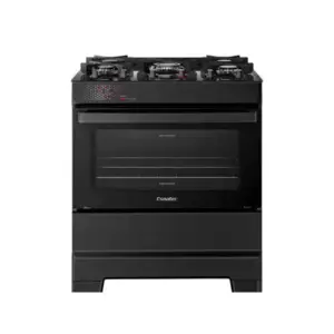 Fogão de Piso 5 Bocas Esmaltec Ideal Top Glass com Mesa de Vidro e Forno 84 Litros Preto Bivolt T5VAP Fogão de Piso 5 Bocas Esmaltec Ideal Top Glass com Mesa de Vidro e Forno 84 Litros Preto Bivolt T5VAP