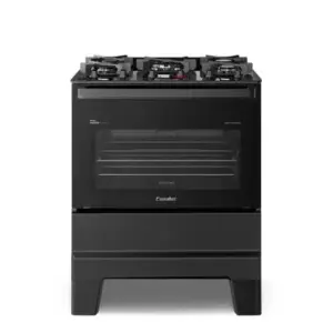 Fogão de Piso 5 Bocas Esmaltec Ideal Master Glass Preto Bivolt 0104003073 Fogão de Piso 5 Bocas Esmaltec Ideal Master Glass Preto Bivolt 0104003073
