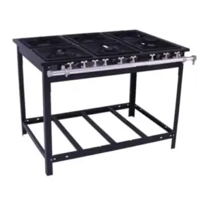 Fogão Industrial 6 Bocas Venâncio 3 Bocas Duplas com Espera para Forno Fogão Industrial 6 Bocas Venâncio 3 Bocas Duplas com Espera para Forno
