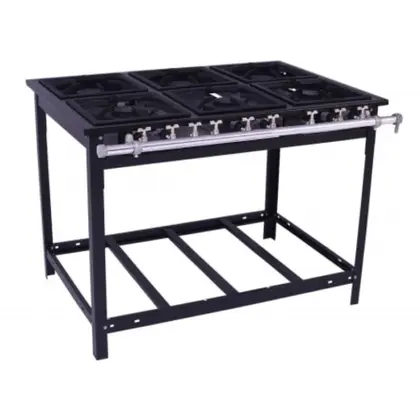 Fogão Industrial 6 Bocas Venâncio 3 Bocas Duplas com Espera para Forno