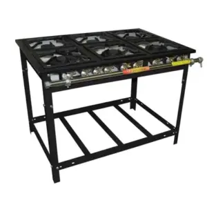 Fogão Industrial 6 Bocas Venâncio Extra 3 Bocas Duplas com Espera para Forno E6D3E Fogão Industrial 6 Bocas Venâncio Extra 3 Bocas Duplas com Espera para Forno E6D3E