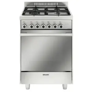Fogão de Piso 4 Bocas Glem Matrix Forno Elétrico 70 Litros Aço Inox 220V GLMMQ6613VI