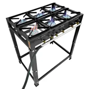 Fogão Industrial 6 Bocas Ludinox 20×20 Aço Carbono Alta Pressão com Kit Gás Fogão Industrial 6 Bocas Ludinox 20×20 Aço Carbono Alta Pressão com Kit Gás