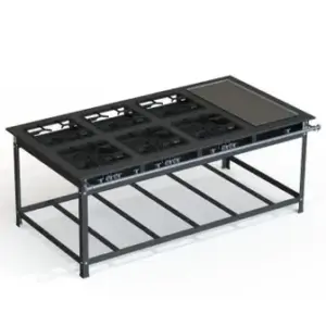 Fogão Industrial 6 Bocas JL Colombo 30×30 P7 Alta Pressão com Chapa Bifeteira Fogão Industrial 6 Bocas JL Colombo 30×30 P7 Alta Pressão com Chapa Bifeteira