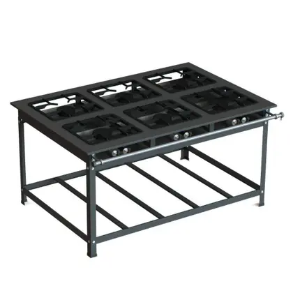 Fogão Industrial 6 Bocas JL Colombo 40×40 P10 Alta Pressão