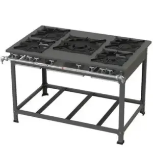 Fogão Industrial 5 Bocas Cristalaço Standard 30×40 Perfil 7 Sem Forno Fogão Industrial 5 Bocas Cristalaço Standard 30×40 Perfil 7 Sem Forno