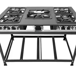 Fogão Industrial 5 Bocas Leona Duplas 30×40 P7