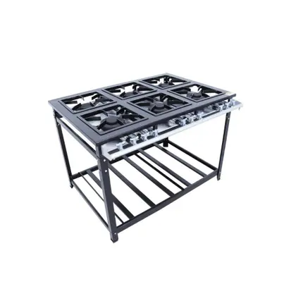 Fogão Industrial 6 Bocas Innal 3 Bocas Duplas Baixa Pressão