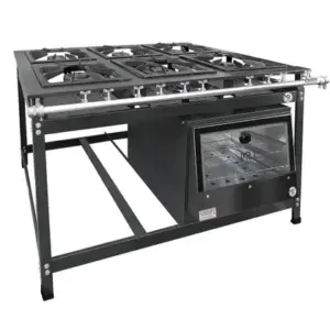 Fogão Industrial 6 Bocas MR Fogões 3 Duplas Baixa Pressão com Forno P8 Luxo Fogão Industrial 6 Bocas MR Fogões 3 Duplas Baixa Pressão com Forno P8 Luxo