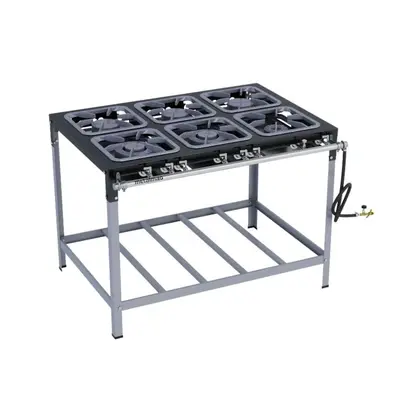 Fogão Industrial 6 Bocas Metalmaq Stori Max DUO 30×30