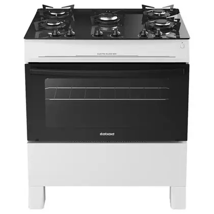 Fogão de Piso 5 Bocas Itatiaia Electra Glass New Branco Bivolt