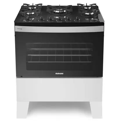 Fogão de Piso 5 Bocas Itatiaia Itaglass Plus Branco Bivolt