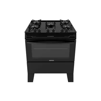 Fogão de Piso 5 Bocas Itatiaia Electra Glass Plus com Mesa de Vidro