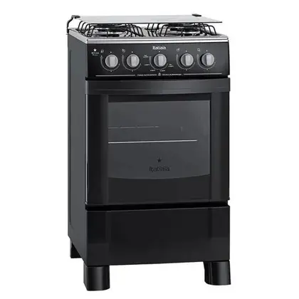 Fogão de Piso 4 Bocas Itatiaia Star Clean NG Cor Preto