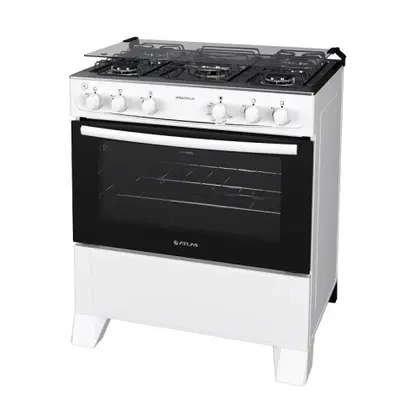 Fogão de Piso 5 Bocas Atlas Mônaco Plus Automático Branco Bivolt