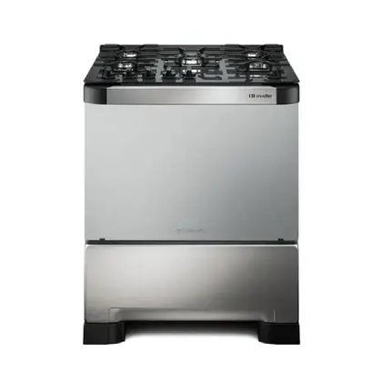 Fogão de Piso 5 Bocas Mueller Decorato Vetro Inox Bivolt