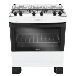 Fogão de Piso 5 Bocas Mueller com Tripla Chama, Mesa Inox e Acendimento Automático Branco Bivolt MFI5BF Fogão de Piso 5 Bocas Mueller com Tripla Chama, Mesa Inox e Acendimento Automático Branco Bivolt MFI5BF