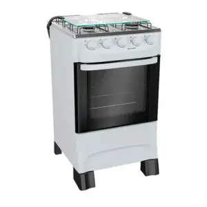 Fogão de Piso 4 Bocas Mueller Acendimento Manual Mesa de Inox Forno 48,1L MFI4BA Fogão de Piso 4 Bocas Mueller Acendimento Manual Mesa de Inox Forno 48,1L MFI4BA