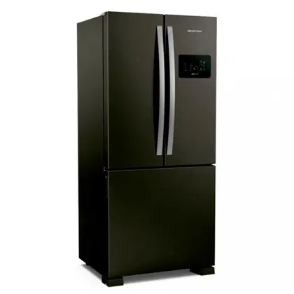Geladeira Frost Free French Door Brastemp 554L Eclipse Collection Inverter Black Inox BRO85AE