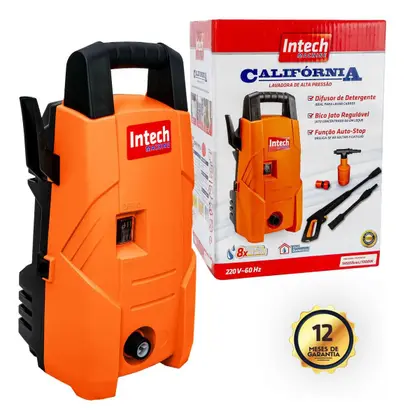 Lavadora de Alta Pressão Intech Machine Califórnia 127V Laranja e Preto