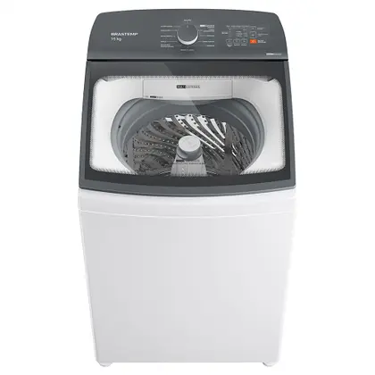 Lavadora de Roupas Automática Brastemp 15kg Ciclo Tira Manchas Advanced e Smart Sensor Branca BWF15AB