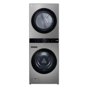 Lavadora e Secadora LG WashTower Smart 17kg Aço Escovado com Inteligência Artificial AI DD WK17VS6A