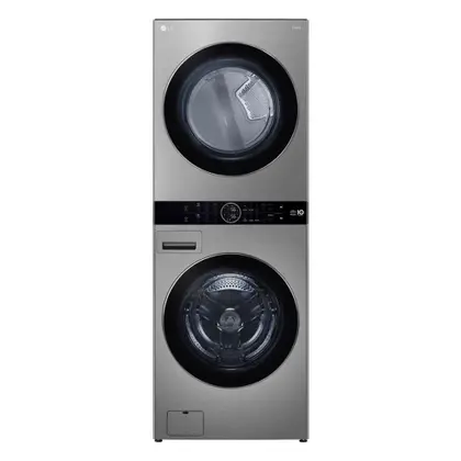 Lavadora e Secadora LG WashTower Smart 17kg Aço Escovado com Inteligência Artificial AI DD WK17VS6A
