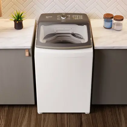 Lavadora de Roupas Automática Brastemp 16kg Tira Manchas Advanced e Ciclo Antialérgico Branca 110V BWK16AB