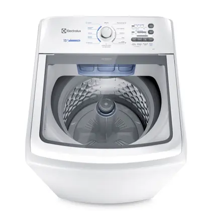 Lavadora de Roupas Automática Electrolux Essential Care 15kg com Cesto Inox e Jet&Clean Branca LED15
