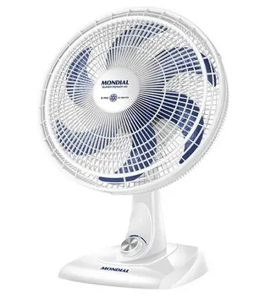 Ventilador de Mesa Mondial Super Power 40cm Branco/Azul 127V
