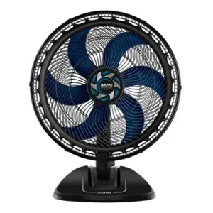 Ventilador de Mesa Arno Xtreme Force Breezer 50cm Preto/Azul 127V VB50 Ventilador de Mesa Arno Xtreme Force Breezer 50cm Preto/Azul 127V VB50
