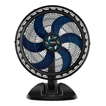 Ventilador de Mesa Arno Xtreme Force Breezer 50cm Preto/Azul 127V VB50