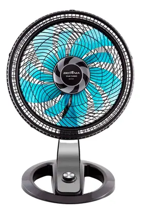 Ventilador de Mesa Britânia 40cm 10 Pás 174W Preto/Verde BVT491